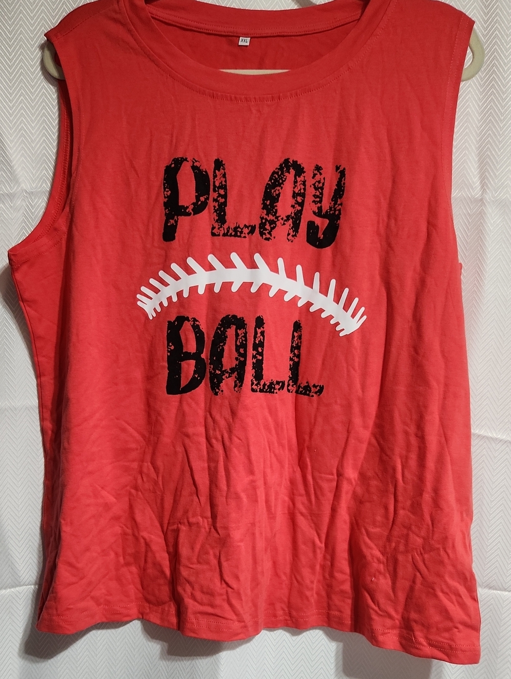 XXL Play Ball Sleeveless Tee - Red